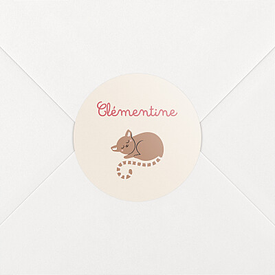 Stickers naissance rouge la famille des animaux framboise Stickers naissance rouge la famille des animaux framboise