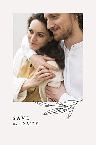 Save the date classique jeune pousse beige Save the date classique jeune pousse beige