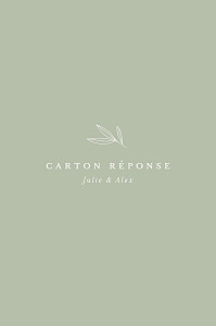 Carton réponse mariage vert jeune pousse vert Carton réponse mariage vert jeune pousse vert