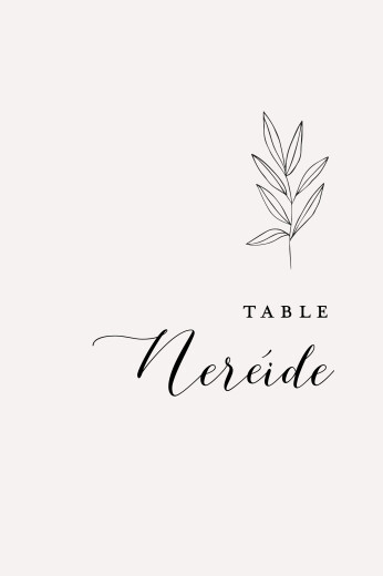 Marque-table mariage Jeune pousse beige - Recto Marque-table mariage Jeune pousse beige - Recto