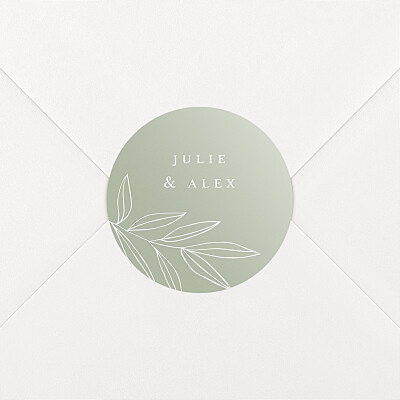 Stickers pour enveloppes mariage vert jeune pousse vert Stickers pour enveloppes mariage vert jeune pousse vert