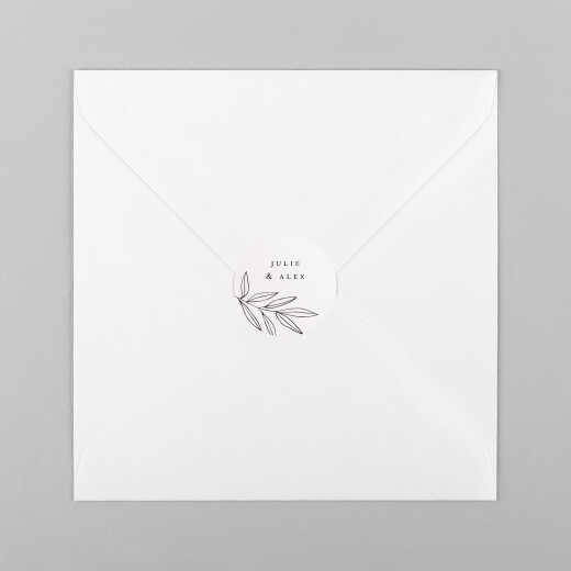Stickers pour enveloppes mariage Jeune pousse beige - Vue 2