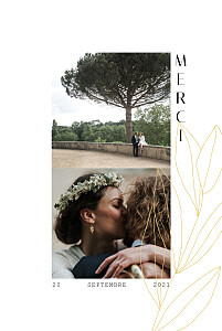Carte de remerciement mariage jaune saison jaune Carte de remerciement mariage jaune saison jaune