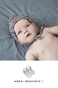 Carte de remerciement design ma famille et moi blanc Carte de remerciement design ma famille et moi blanc