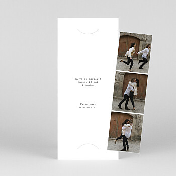 Save the date minimal (marque-page) blanc Save the date minimal (marque-page) blanc
