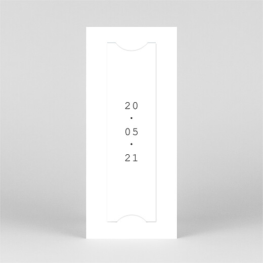 Save the Date Minimal (marque-page) blanc - Vue 3 Save the Date Minimal (marque-page) blanc - Vue 3