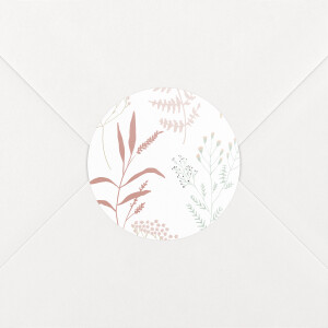 Stickers pour enveloppes naissance Liberty feuillage rose Stickers pour enveloppes naissance Liberty feuillage rose