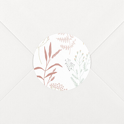 Stickers naissance garçon liberty feuillage rose Stickers naissance garçon liberty feuillage rose