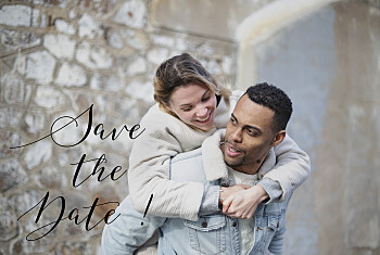 Save the date bloomy blanc Save the date bloomy blanc