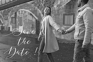 Save the date blanc bloomy noir Save the date blanc bloomy noir