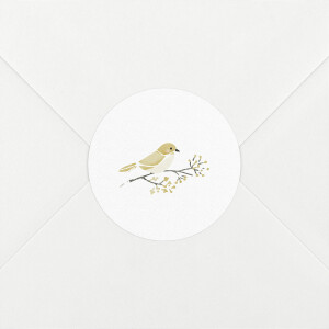 Stickers pour enveloppes naissance Mon petit trousseau beige