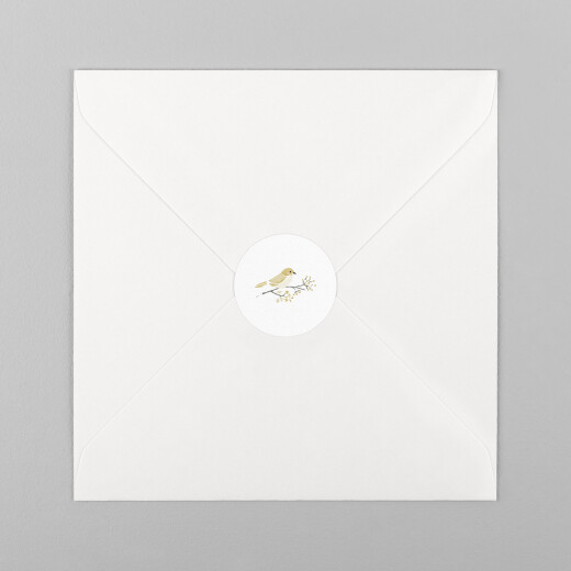 Stickers pour enveloppes naissance Mon petit trousseau beige - Vue 2