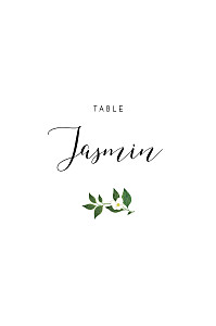 Marque-table mariage lettres fleuries blanc Marque-table mariage lettres fleuries blanc