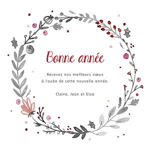 Carte de voeux Feuillage d'hiver blanc Carte de voeux Feuillage d'hiver blanc