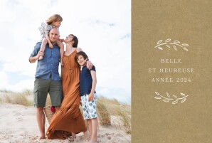 Carte de voeux Poème recto-verso kraft Carte de voeux Poème recto-verso kraft