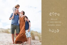 Carte de voeux Poème recto-verso kraft