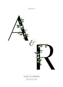 Livret de messe mariage blanc lettres fleuries blanc Livret de messe mariage blanc lettres fleuries blanc