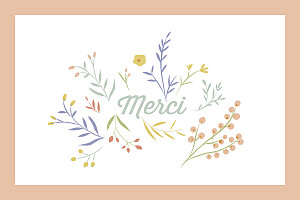 Carte de remerciement photos brin d'été abricot Carte de remerciement photos brin d'été abricot