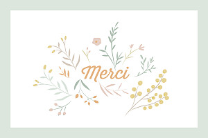 Carte de remerciement vert brin d'été vert Carte de remerciement vert brin d'été vert