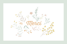 Carte de remerciement Brin d'été vert