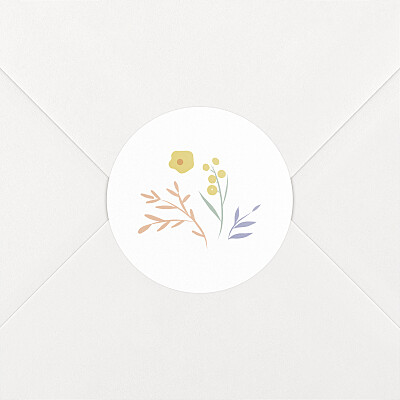 Stickers naissance garçon brins d'été abricot Stickers naissance garçon brins d'été abricot