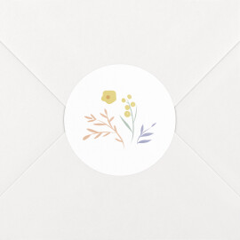 Stickers pour enveloppes naissance Brins d'été abricot
