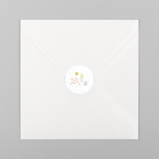 Stickers pour enveloppes naissance Brins d'été abricot - Vue 2