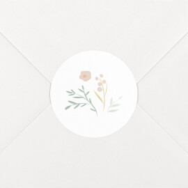 Stickers pour enveloppes naissance Brins d'été vert