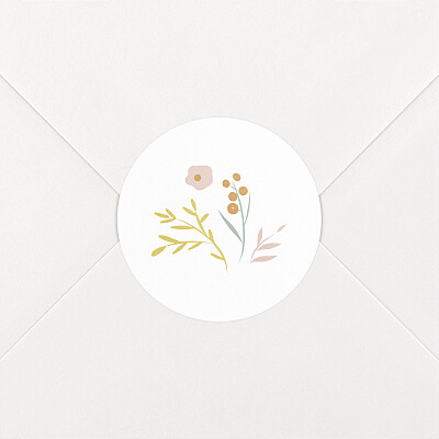 Stickers naissance orange brins d'été jaune Stickers naissance orange brins d'été jaune