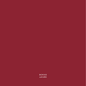Carte de voeux rouge psyché (4 pages) rouge Carte de voeux rouge psyché (4 pages) rouge