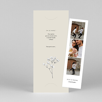 Save the date beige joli brin (marque-page) beige Save the date beige joli brin (marque-page) beige