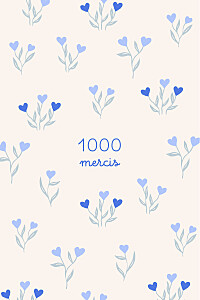 Carte de remerciement bleu jardin de flœurs bleu Carte de remerciement bleu jardin de flœurs bleu
