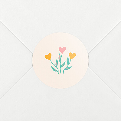 Stickers pour enveloppes naissance jaune jardin de flœurs jaune Stickers pour enveloppes naissance jaune jardin de flœurs jaune