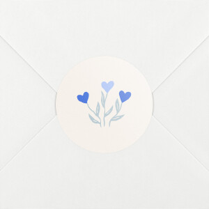 Stickers pour enveloppes naissance Jardin de flœurs bleu Stickers pour enveloppes naissance Jardin de flœurs bleu