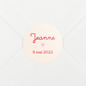 Stickers pour enveloppes naissance Jardin de flœurs rouge Stickers pour enveloppes naissance Jardin de flœurs rouge