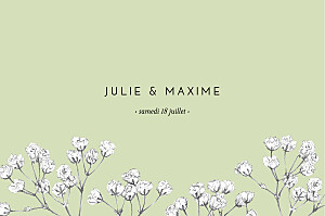Save the date beige joli brin vert Save the date beige joli brin vert