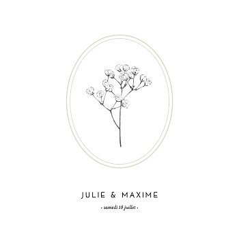 Faire-part de mariage joli brin beige Faire-part de mariage joli brin beige