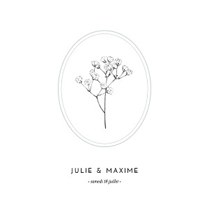 Faire-part de mariage bleu joli brin bleu Faire-part de mariage bleu joli brin bleu