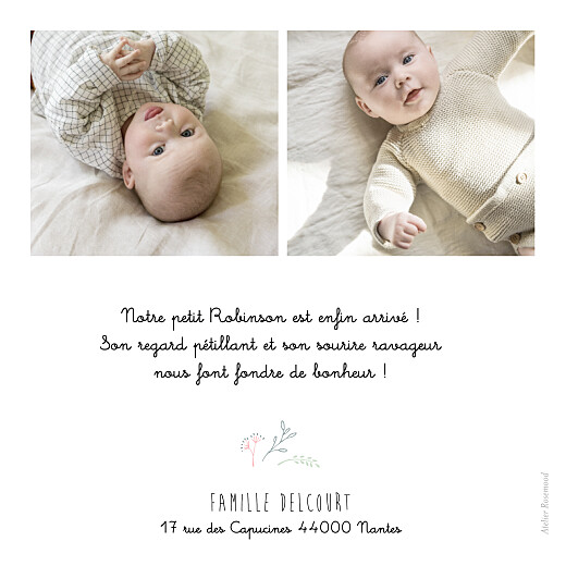 Faire Part De Naissance Ronde Des Pres Rosemood