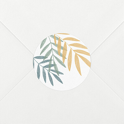 Stickers naissance orange feuillage crayonné jaune Stickers naissance orange feuillage crayonné jaune