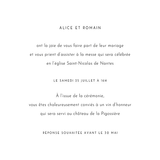 Faire-part de mariage Lettres fleuries blanc - Page 3 Faire-part de mariage Lettres fleuries blanc - Page 3