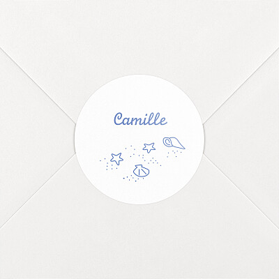 Stickers naissance garçon première vague bleu Stickers naissance garçon première vague bleu