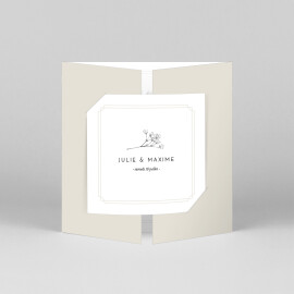 Faire-part de mariage Joli brin (fenêtre) beige