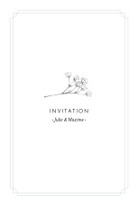 Carton d'invitation mariage Joli brin (portrait) bleu