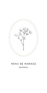 Menu de mariage le collectif joli brin beige Menu de mariage le collectif joli brin beige