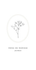 Menu de mariage Joli brin beige Menu de mariage Joli brin beige