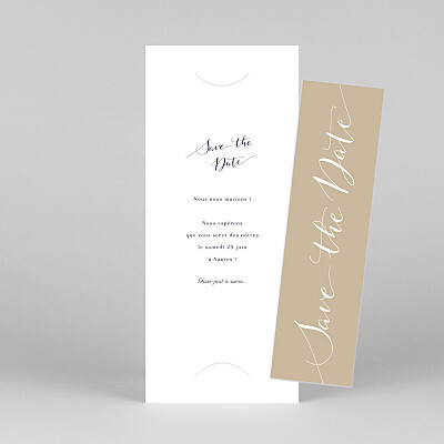 Save the date beige swing (marque-page) sable Save the date beige swing (marque-page) sable