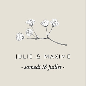 Etiquette de mariage joli brin beige Etiquette de mariage joli brin beige