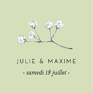 Etiquette de mariage vert joli brin vert Etiquette de mariage vert joli brin vert
