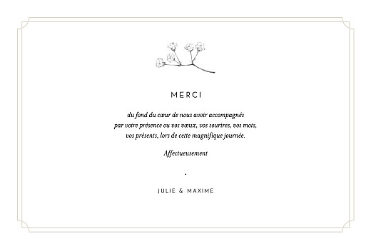 Carte de remerciement mariage Joli brin (4 pages) beige - Page 3 Carte de remerciement mariage Joli brin (4 pages) beige - Page 3